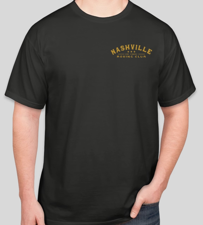 Nashville Boxing Club Front Gold Logo T-Shirt