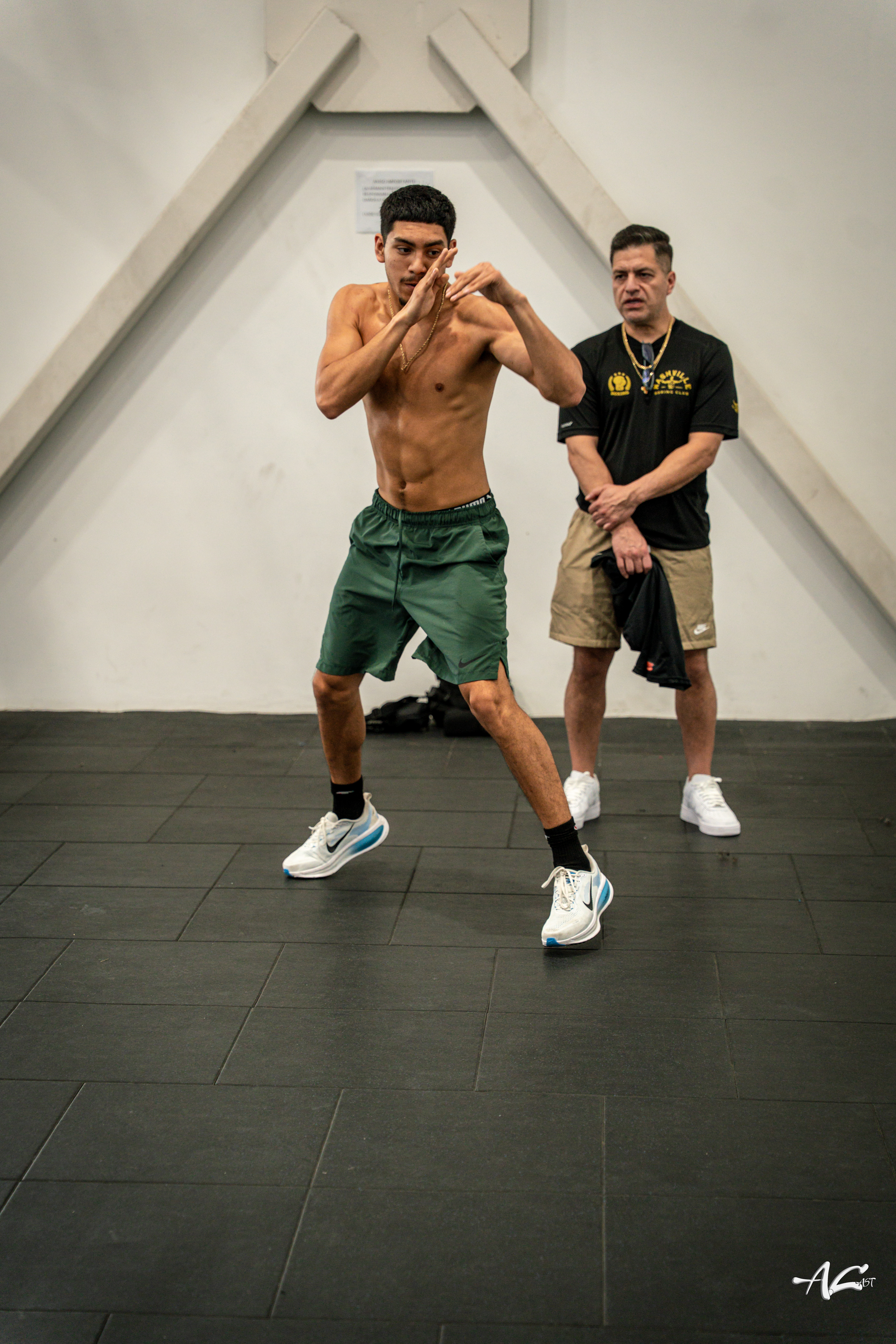 Seth and JC boxing training at Nashville Boxing Club